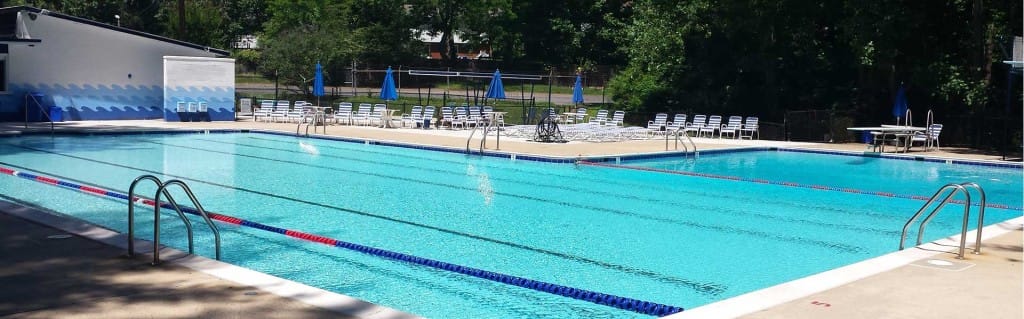 Vacation in your neighborhood, photo of the pool on  a quiet, sunny, day