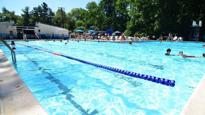 A sunny day at our quiet little membership pool. 